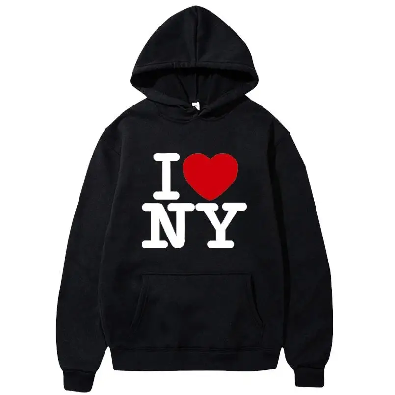 Street Fashion Of New York - 나는 뉴욕을 사랑합니다 Pritned 후드 여성