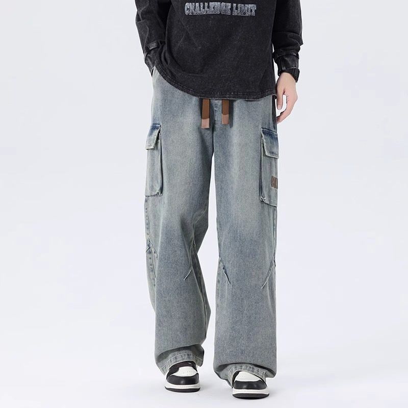 Cargo Pant Wide - 남성용 2026년 봄 아메리칸 빈티지 와이드