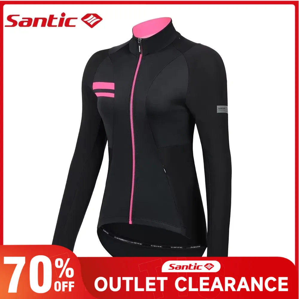 Windbreak Shell Jacket - Santic Womens 양털 자전거 코트 겨울