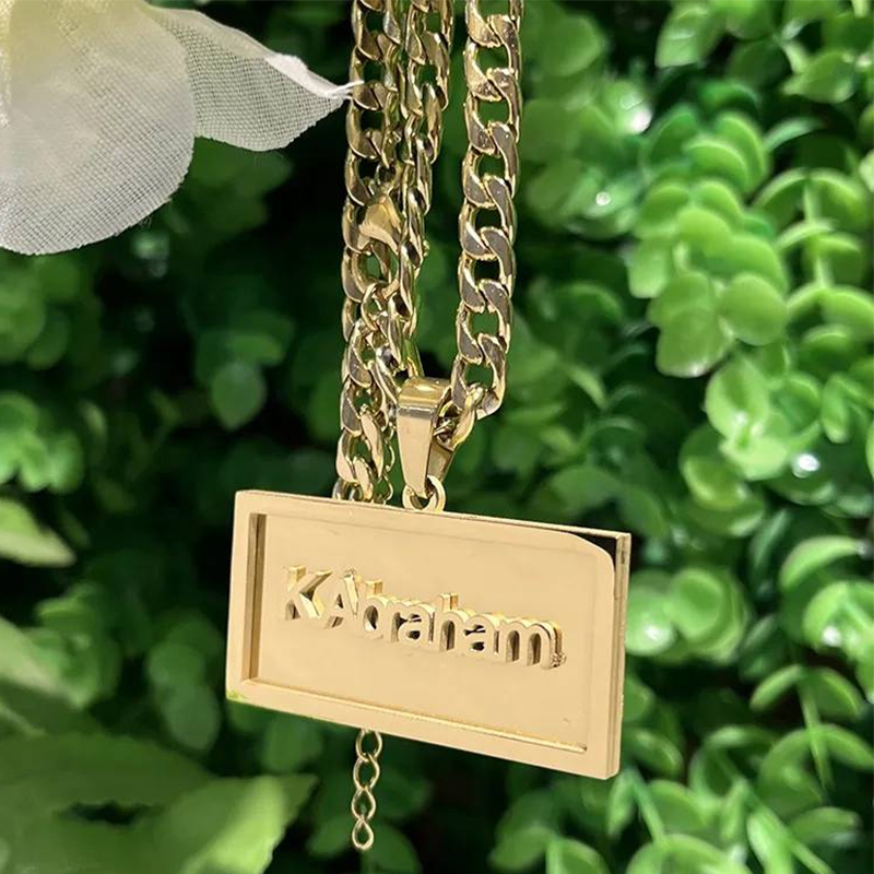 Street Fashion Necklace - 남성 여성을위한 사용자 정의 이름 힙합