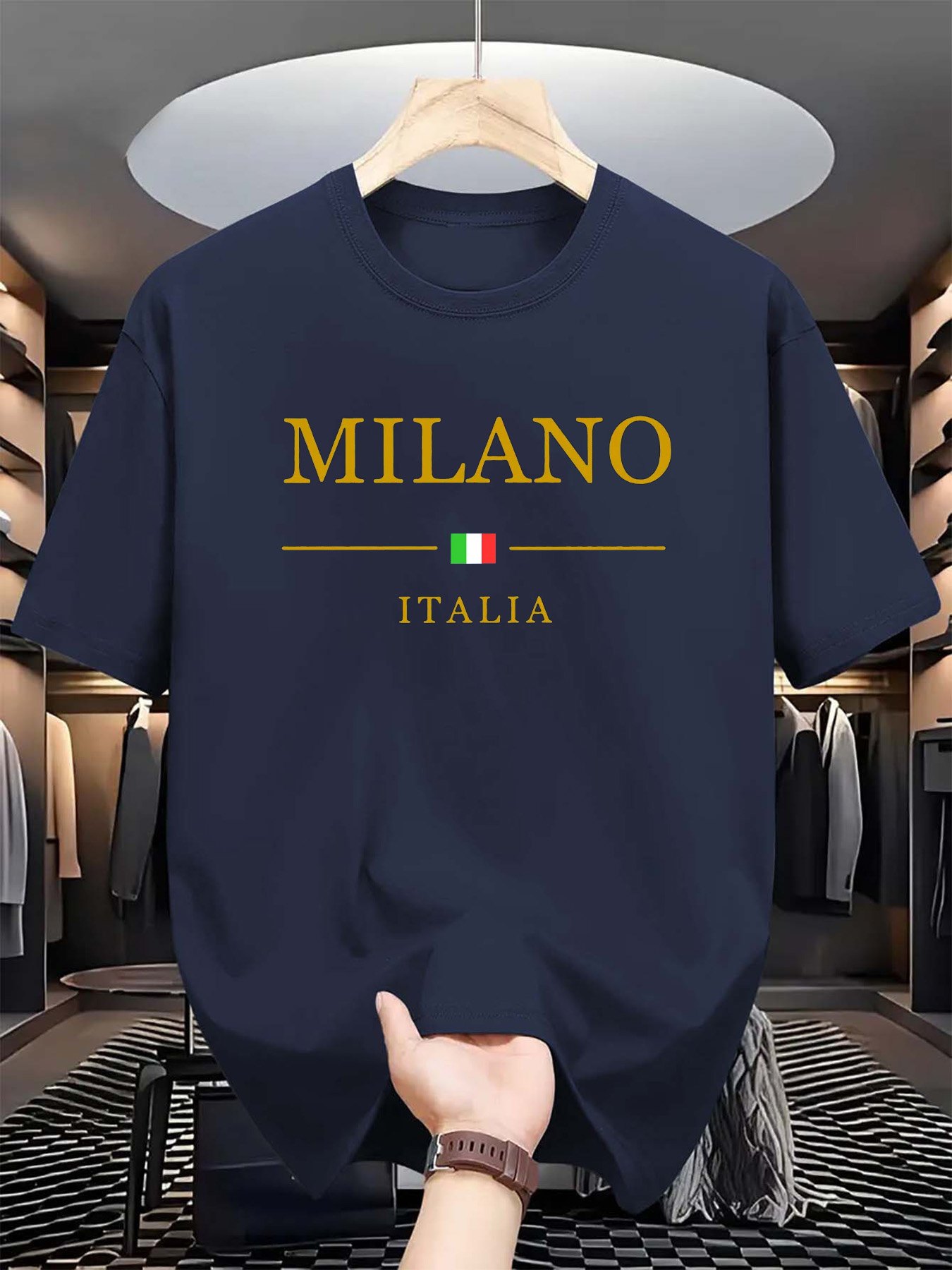 Street Fashion Of Milan - 이탈리아 밀라노 프린트 남성 여성 순면