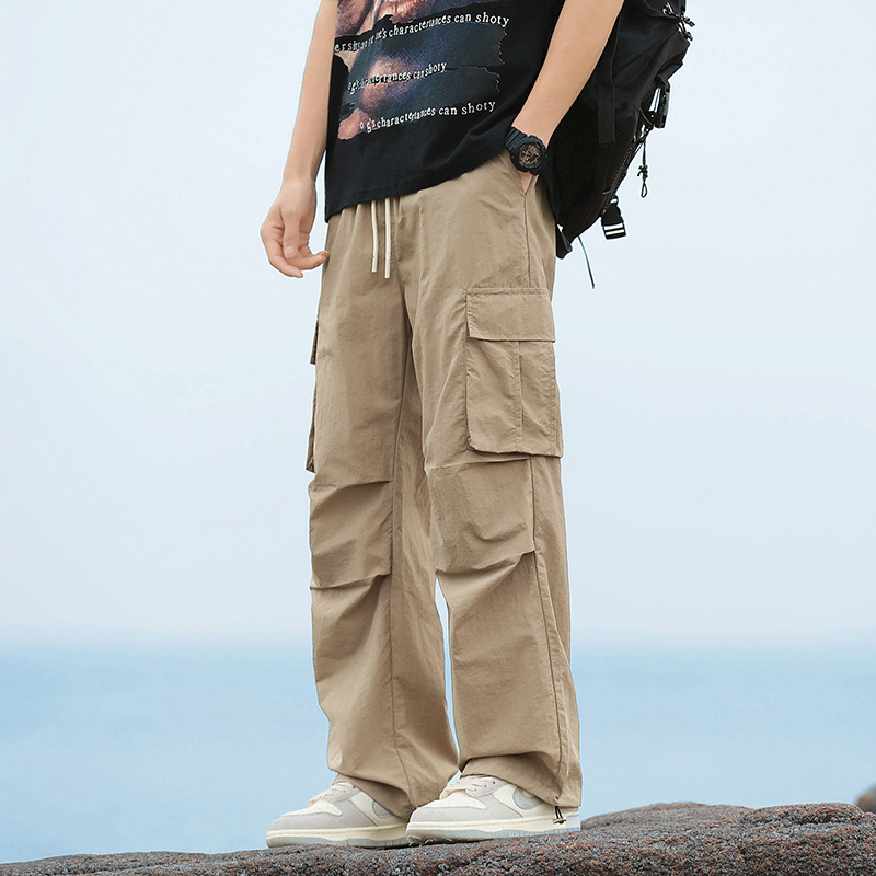 Cargo Pant Wide - 남성용 루즈핏 카고 팬츠 한국 패션
