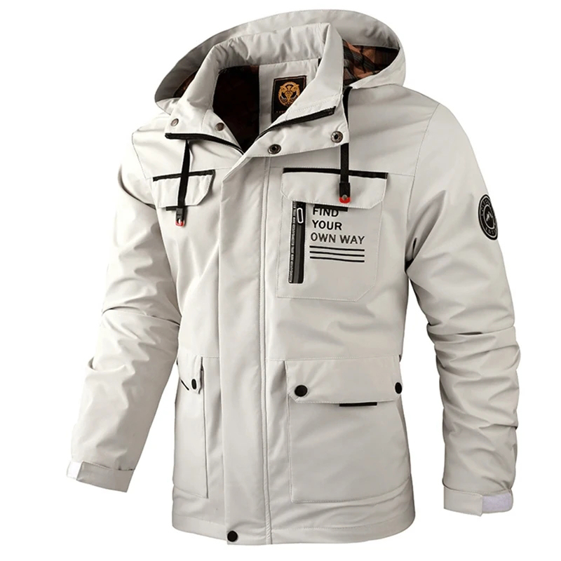 Windbreak Shell Jacket - 가을 남성용 윈드브레이커 후드 재킷 남성
