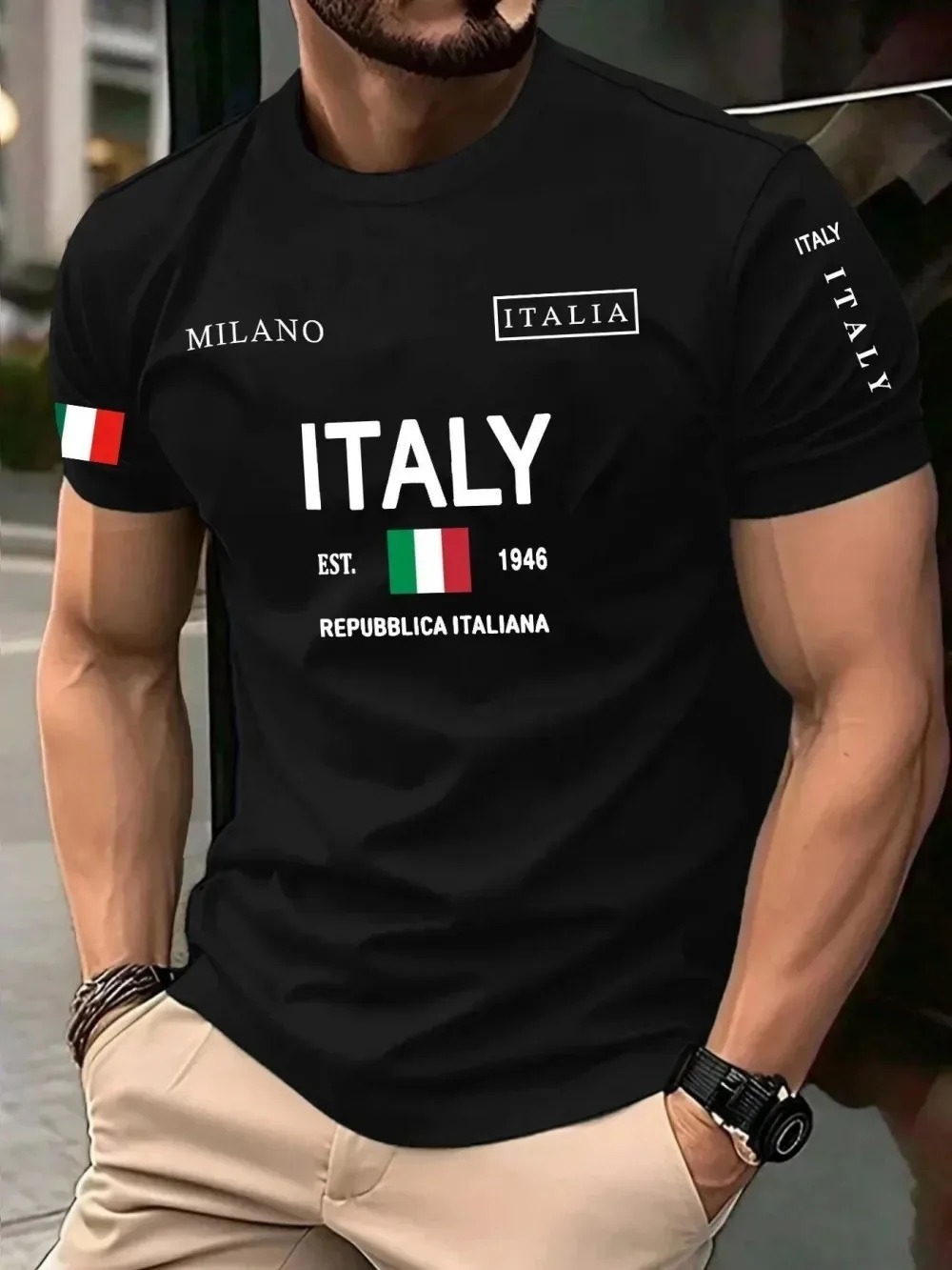 Street Fashion Of Milan - 3D 프린트 유럽 아메리칸 패션 트렌드