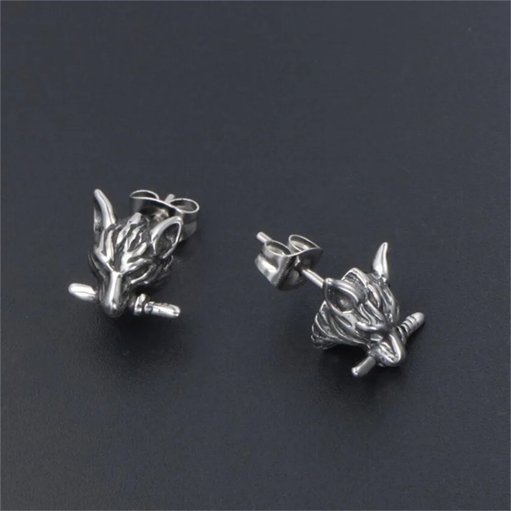 Street Fashion Earrings - 남녀공용 정교한 늑대 머리 귀걸이, 기념일