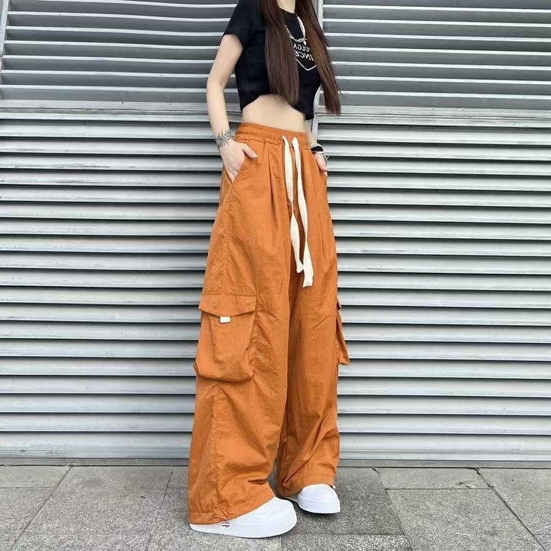 Techwear Pants Tactical - 여성용 배기 파라슈트 팬츠 테크웨어 스트리트웨어