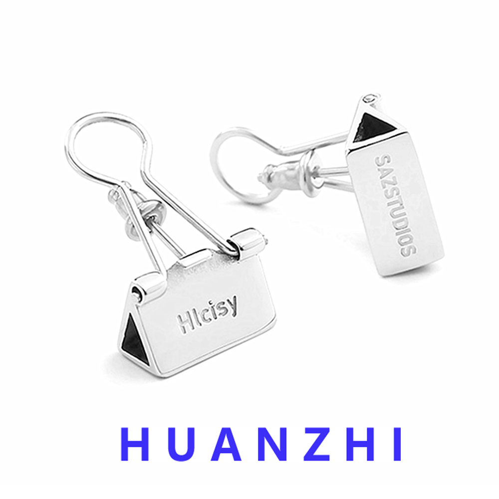 Street Fashion Earrings - HUANZHI 2022 펑크 크리에이티브 더브테일 클립,