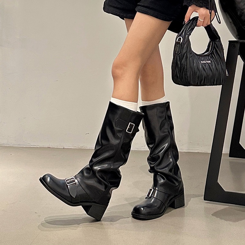 Street Fashion Trend 2025 - 2025 여성 부츠 니하이 플랫폼 청키