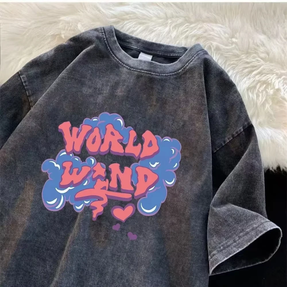 2025 워터워시 빈티지 티셔츠 (남녀공용) 레트로 디 - Street Fashion Trend 2025 리뷰 및 가격