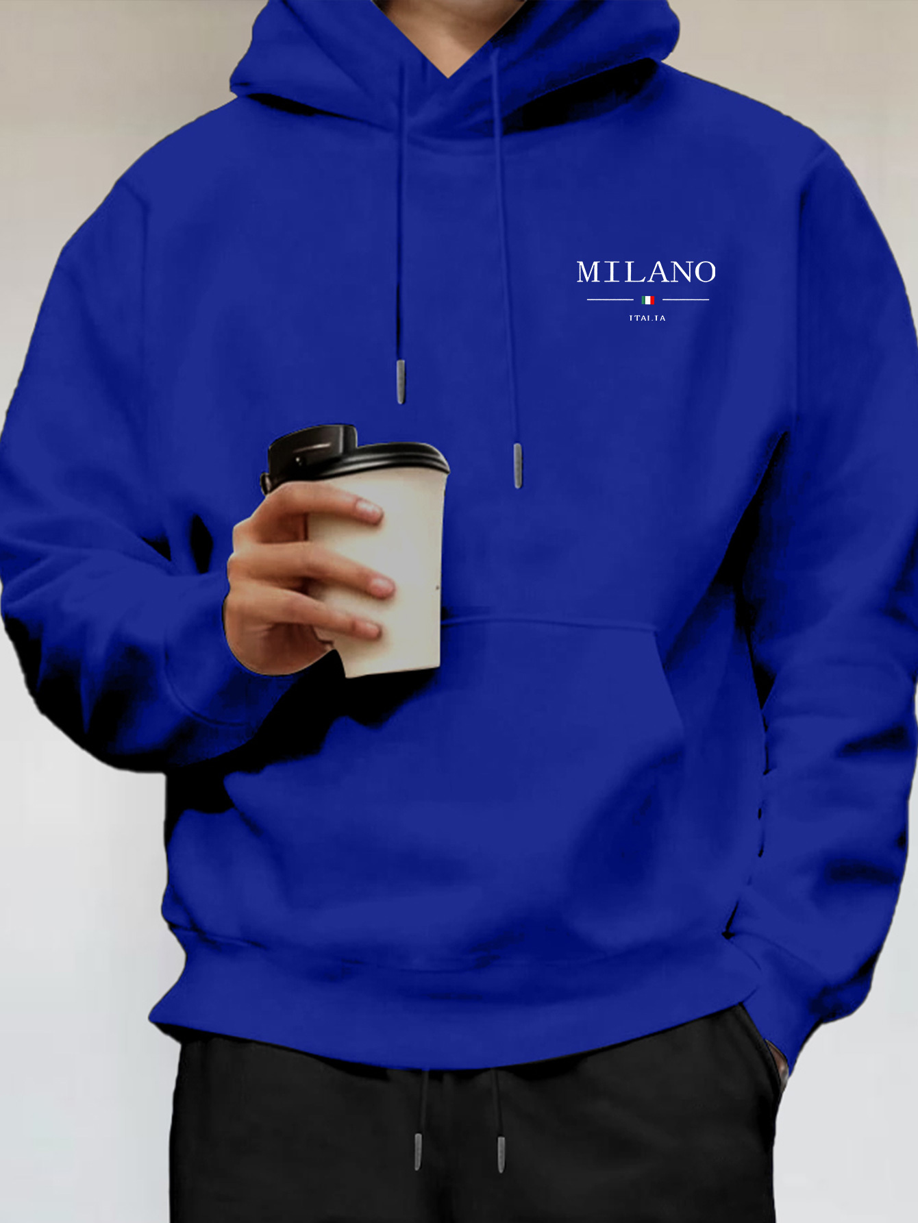 미니멀리스트 패션 밀라노 레터 프린트 남성 후드티 데일 - Street Fashion Of Milan 리뷰 및 가격