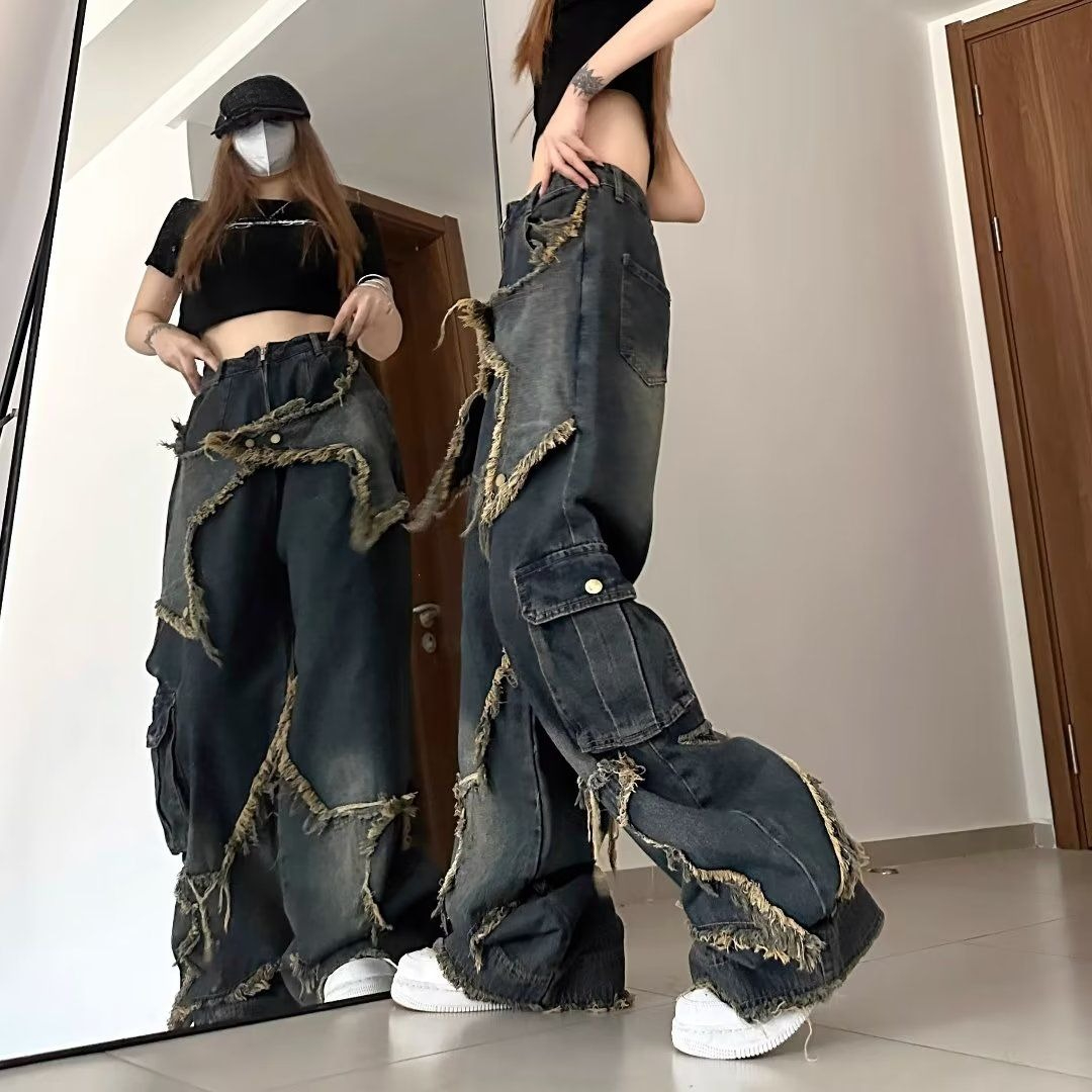 2025 시크 고딕 포켓 지퍼 캐주얼 팬츠 아메리칸 레 - Street Fashion Trend 2025 리뷰 및 가격