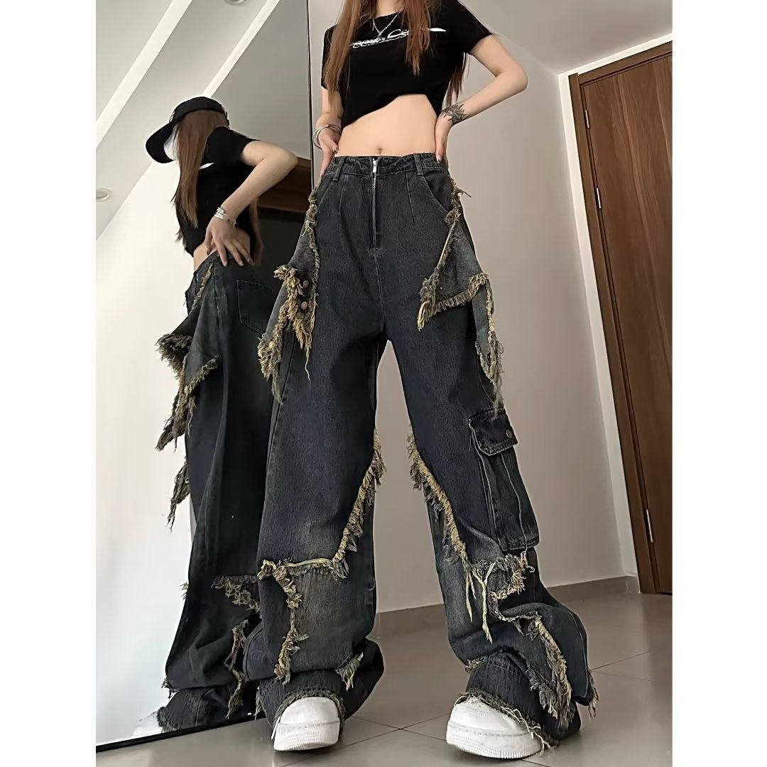 2025 시크 고딕 포켓 지퍼 캐주얼 팬츠 아메리칸 레 - Street Fashion Trend 2025 리뷰 및 가격
