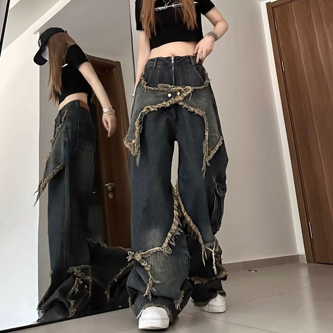 2025 시크 고딕 포켓 지퍼 캐주얼 팬츠 아메리칸 레 - Street Fashion Trend 2025 리뷰 및 가격