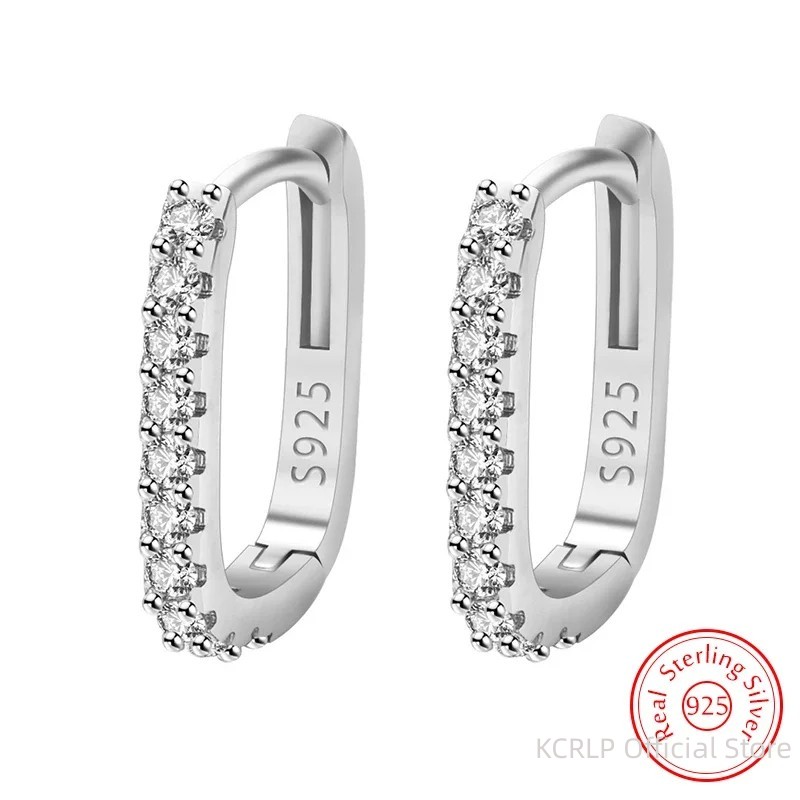 여성을위한 고품질 925 스털링 실버 크리스탈 패션 서 - Street Fashion Earrings 리뷰 및 가격