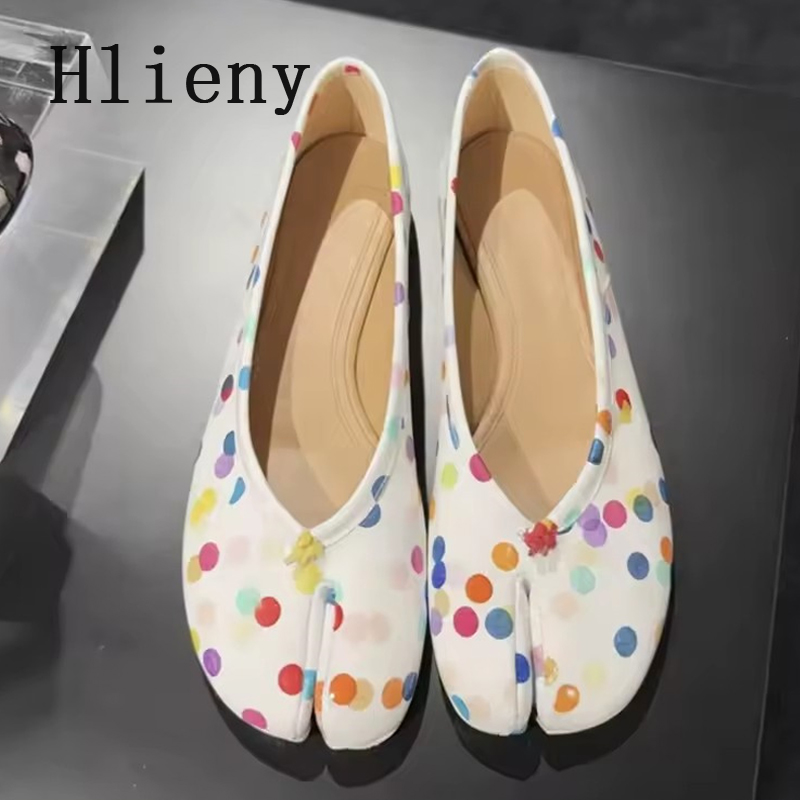 Hlieny 패션 다채로운 폴카 도트 스플릿 토우 여성 - Street Fashion Walk 리뷰 및 가격