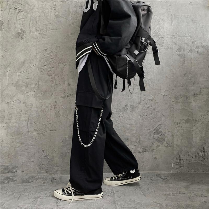 한국 스타일 하이 스트리트 카고 팬츠 힙합 와이드 레그 - Cargo Pant Wide 리뷰 및 가격