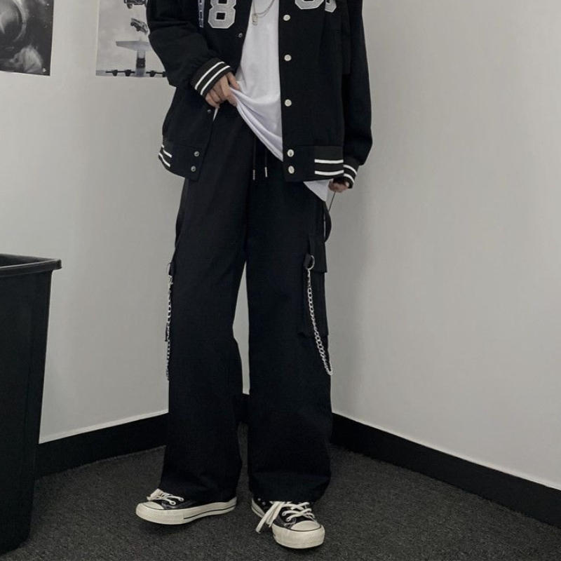 한국 스타일 하이 스트리트 카고 팬츠 힙합 와이드 레그 - Cargo Pant Wide 리뷰 및 가격
