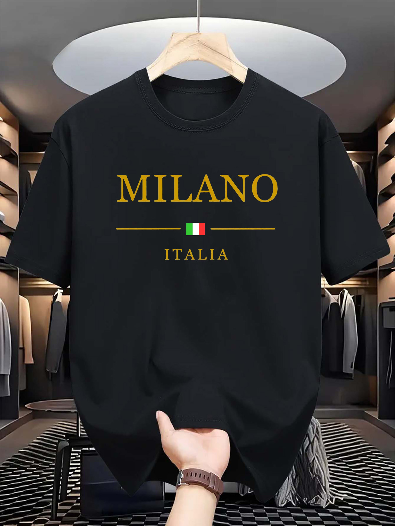 이탈리아 밀라노 프린트 남성 여성 순면 티셔츠 스트리트 - Street Fashion Of Milan 리뷰 및 가격