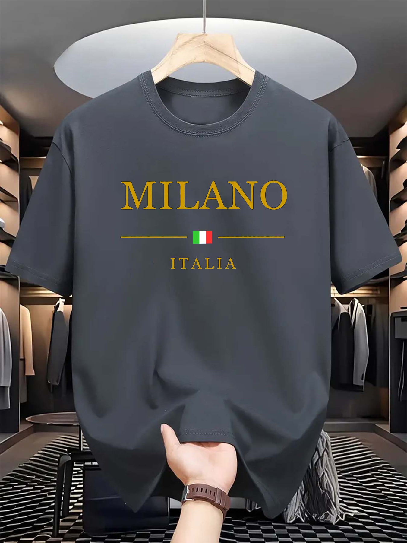 이탈리아 밀라노 프린트 남성 여성 순면 티셔츠 스트리트 - Street Fashion Of Milan 리뷰 및 가격