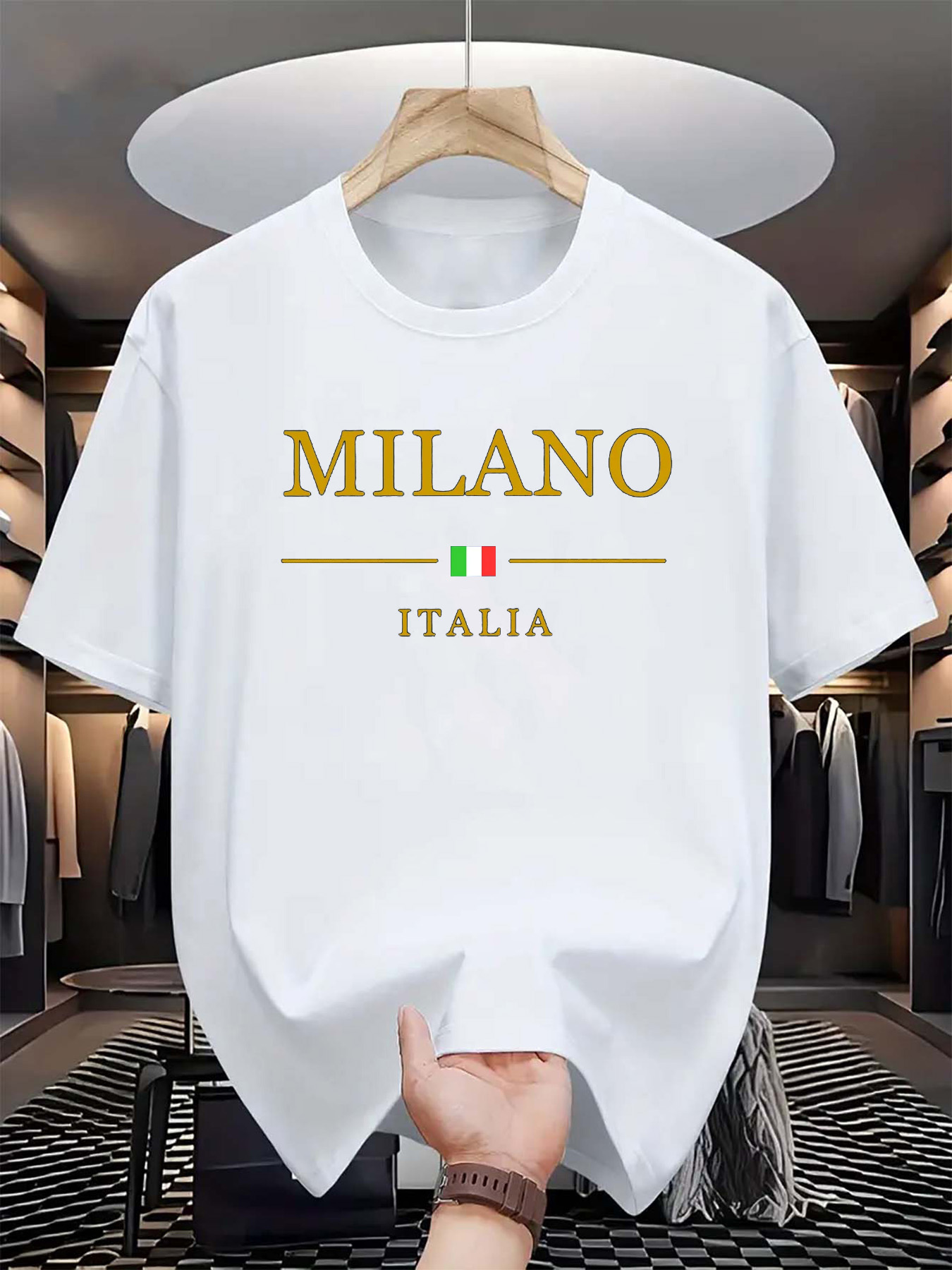 이탈리아 밀라노 프린트 남성 여성 순면 티셔츠 스트리트 - Street Fashion Of Milan 리뷰 및 가격