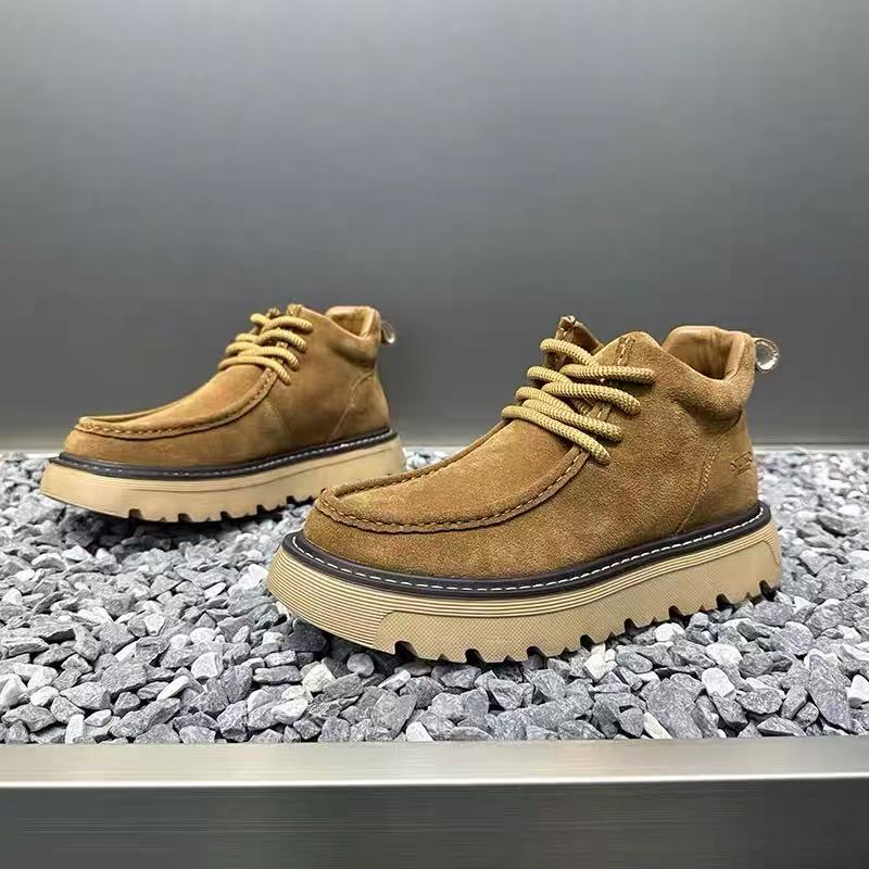 가을 겨울 남성 플랫폼 부츠 디자이너 논슬립 모터사이클 - Street Fashion Walk 리뷰 및 가격