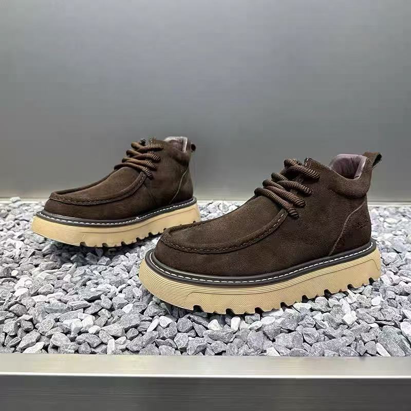 가을 겨울 남성 플랫폼 부츠 디자이너 논슬립 모터사이클 - Street Fashion Walk 리뷰 및 가격
