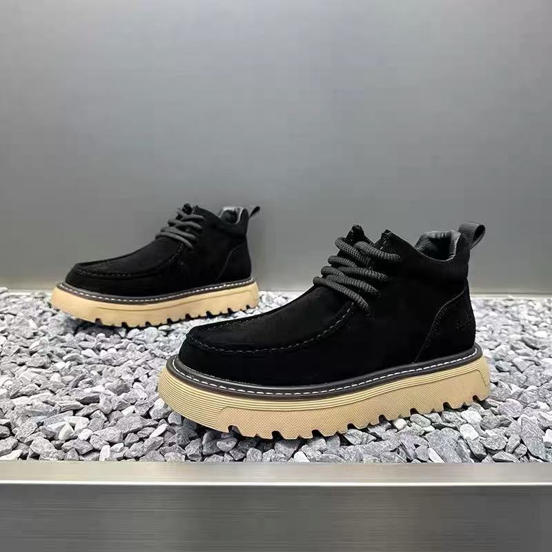 가을 겨울 남성 플랫폼 부츠 디자이너 논슬립 모터사이클 - Street Fashion Walk 리뷰 및 가격