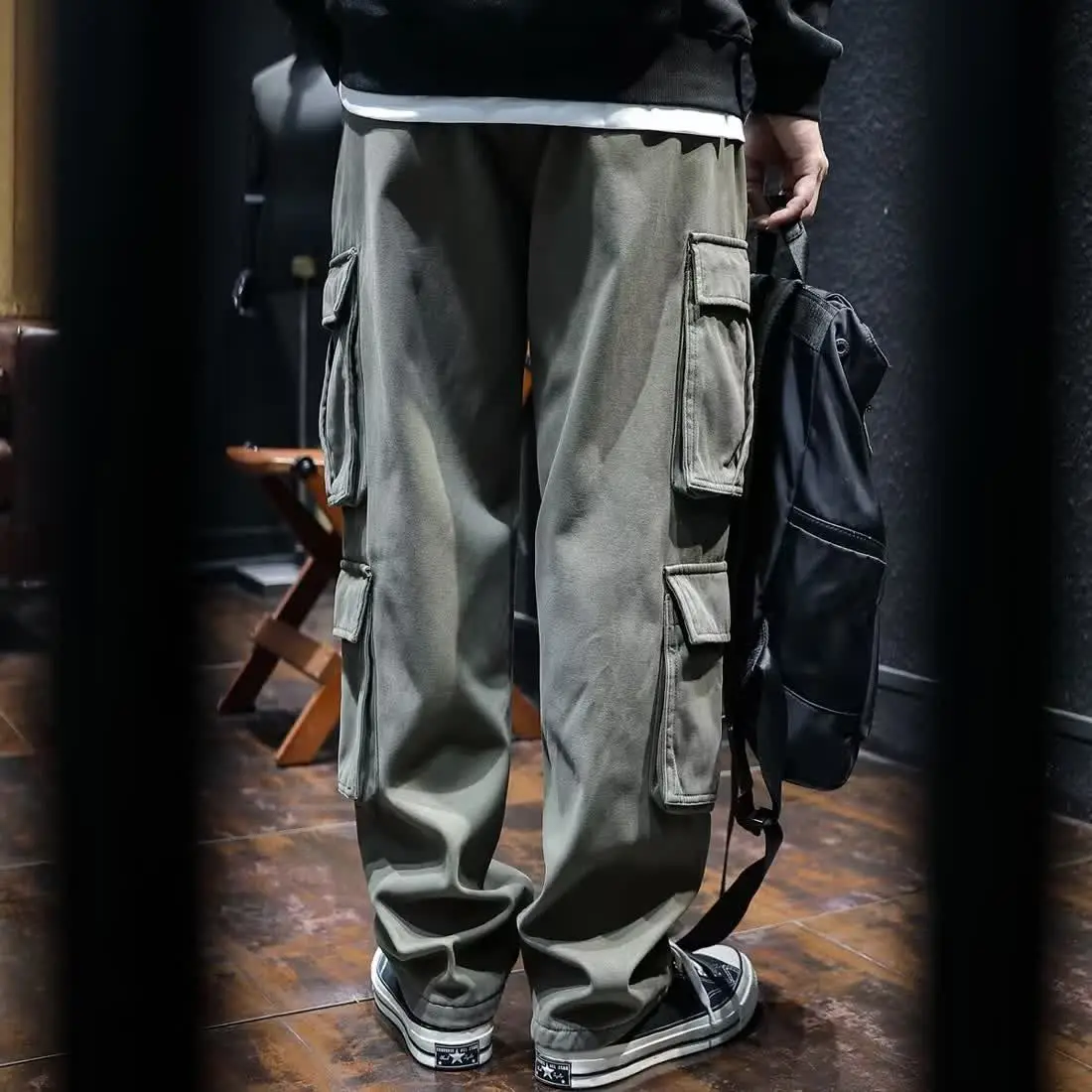 남성용 와이드 멀티 포켓 바지, 빅 사이즈 스트레이트  - Cargo Pant Wide 리뷰 및 가격