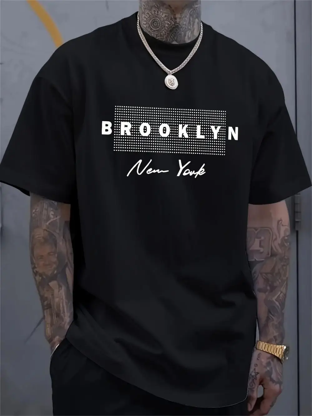남성용 뉴욕 레터 프린트 티셔츠 여름 캐주얼 라운드넥  - Street Fashion Of New York 리뷰 및 가격