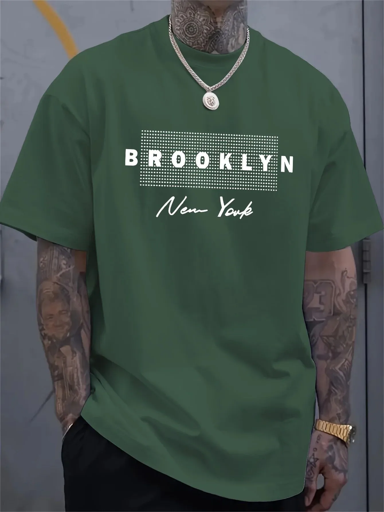남성용 뉴욕 레터 프린트 티셔츠 여름 캐주얼 라운드넥  - Street Fashion Of New York 리뷰 및 가격