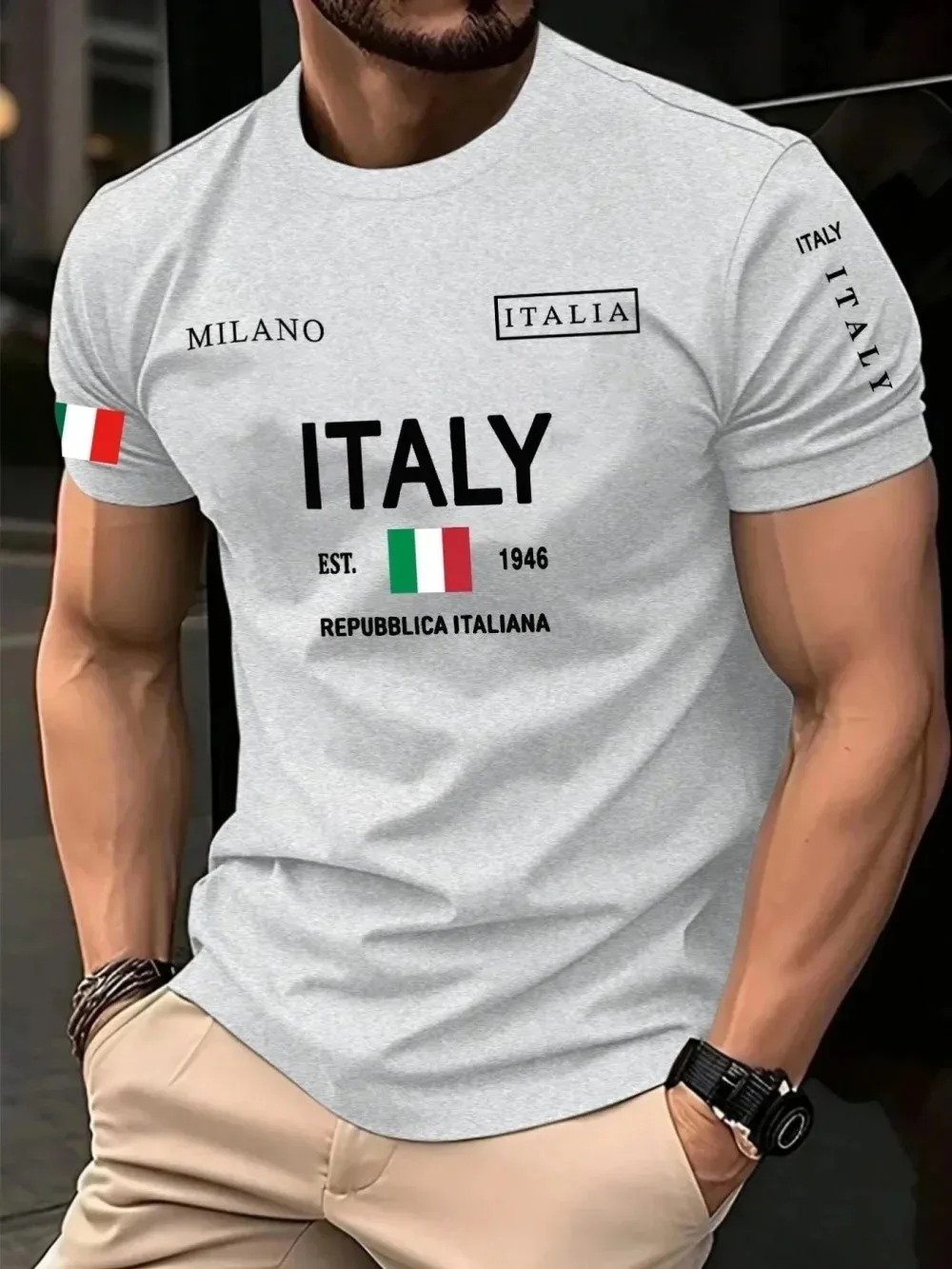 3D 프린트 유럽 아메리칸 패션 트렌드 밀라노 레터 브 - Street Fashion Of Milan 리뷰 및 가격