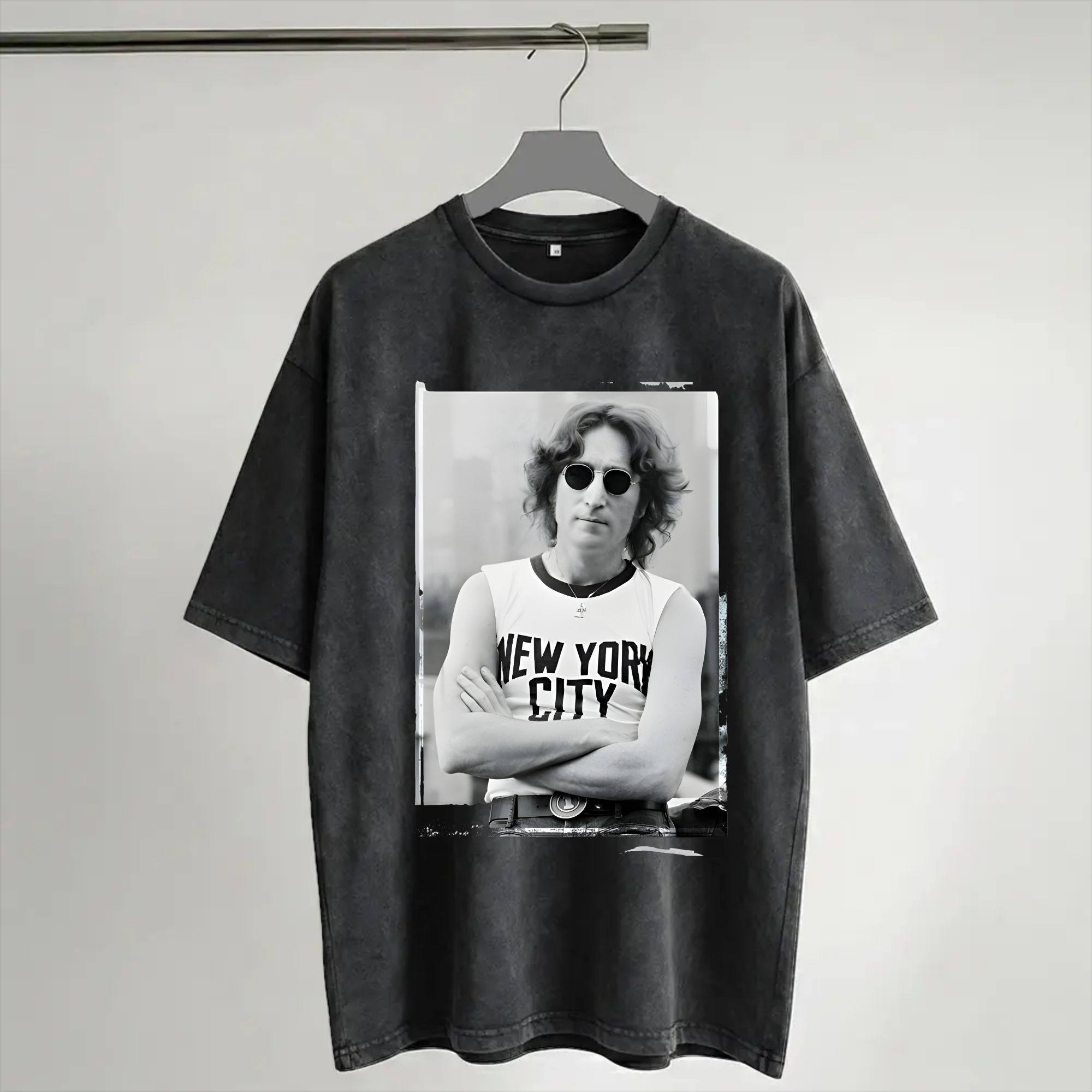하라주쿠 워시드 셔츠 존 레논 1972 라이브 뉴욕시  - Street Fashion Of New York 리뷰 및 가격