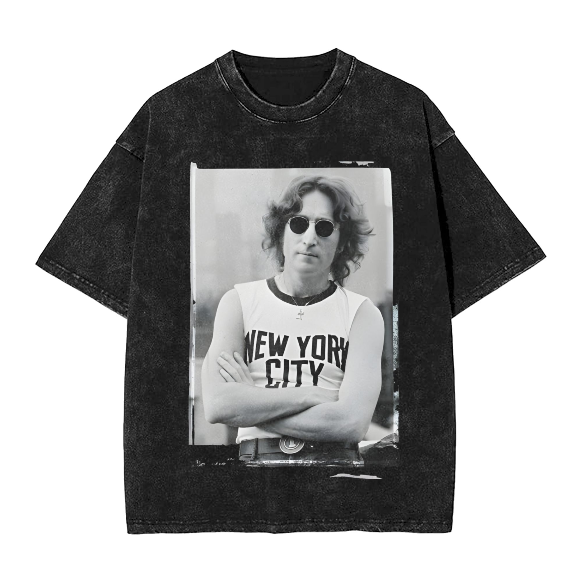 하라주쿠 워시드 셔츠 존 레논 1972 라이브 뉴욕시  - Street Fashion Of New York 리뷰 및 가격