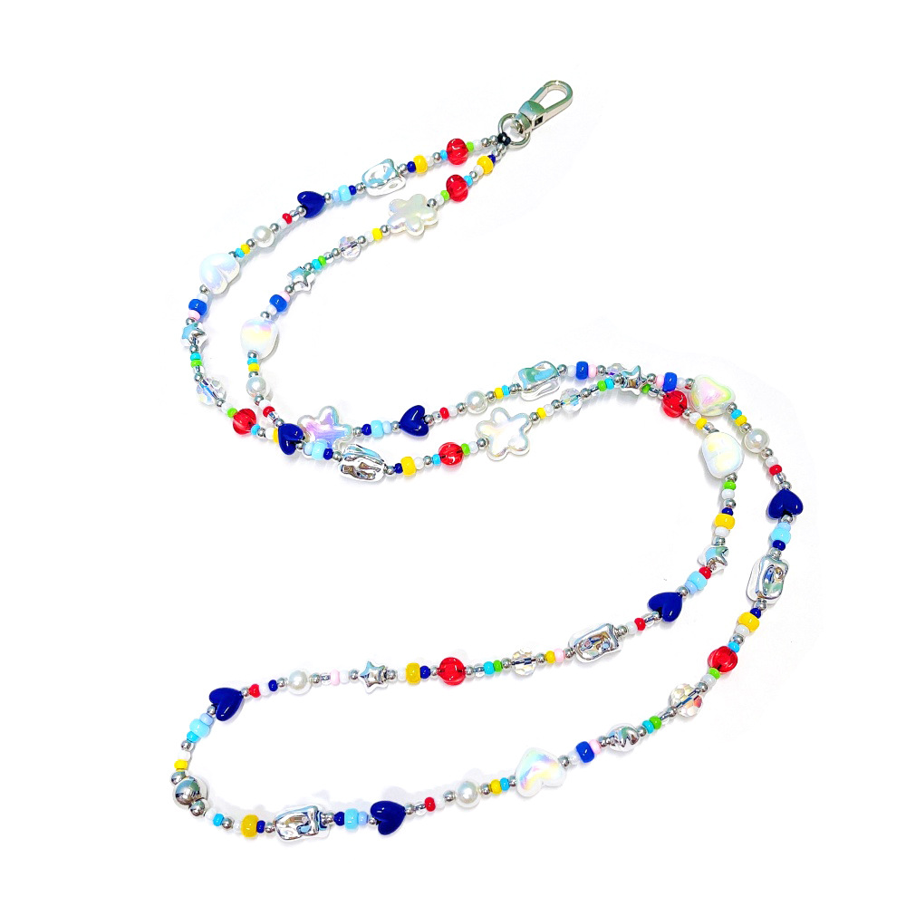 HERLOOK 파스텔 Y2K 하트 스타 비즈 폰 참 장 - Street Fashion Necklace 리뷰 및 가격