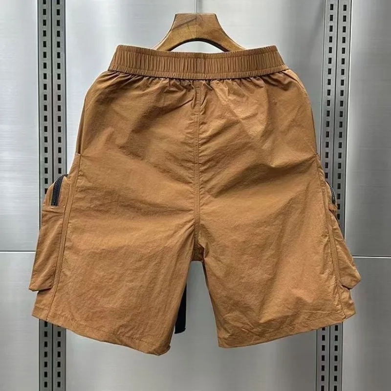 남성용 솔리드 카고 반바지, 루즈핏 지퍼 밴딩 허리,  - Cargo Pant Wide 리뷰 및 가격