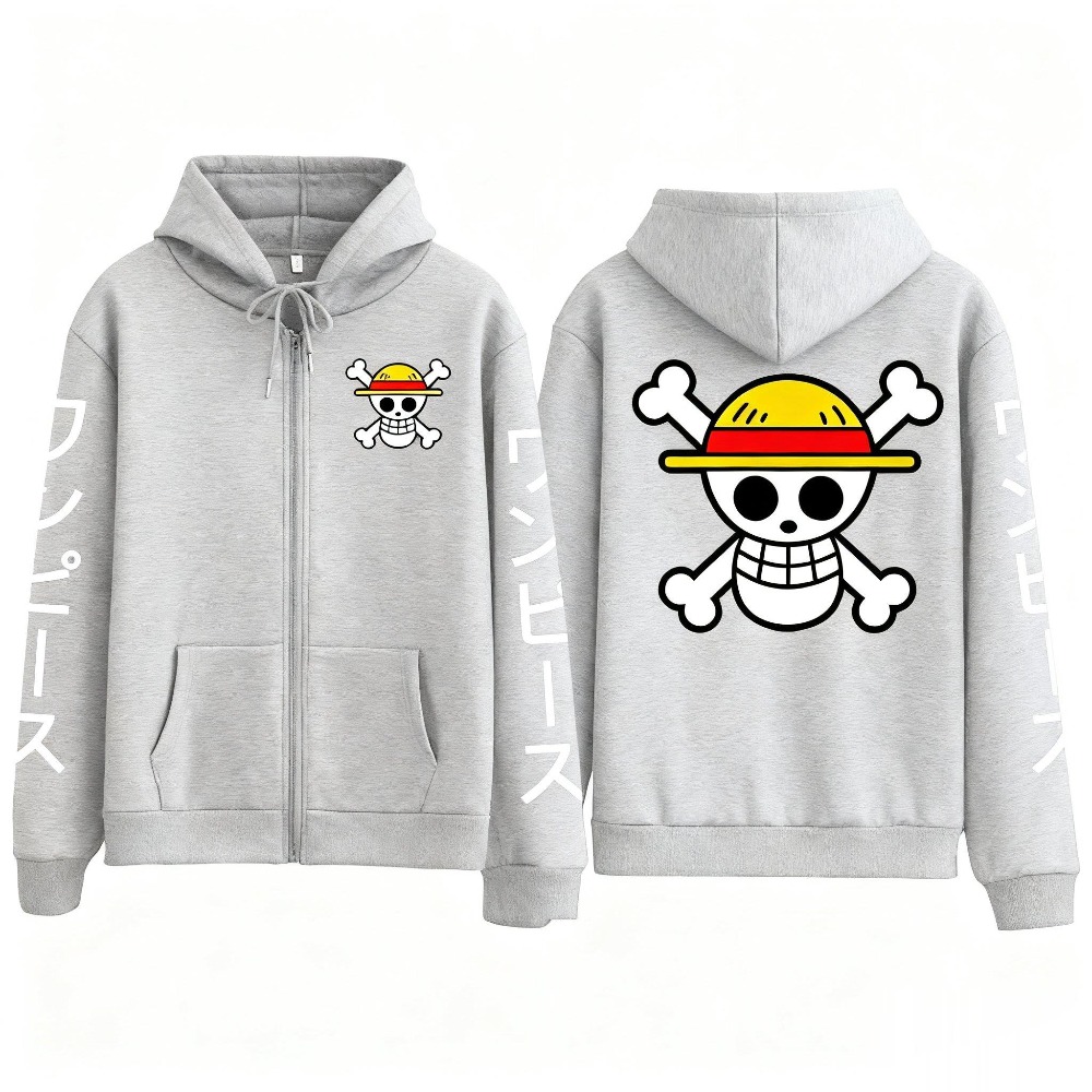 새로운 오버사이즈 원피스 루피 애니메이션 지퍼 후드 스 - Street Fashion Jacket Men 리뷰 및 가격