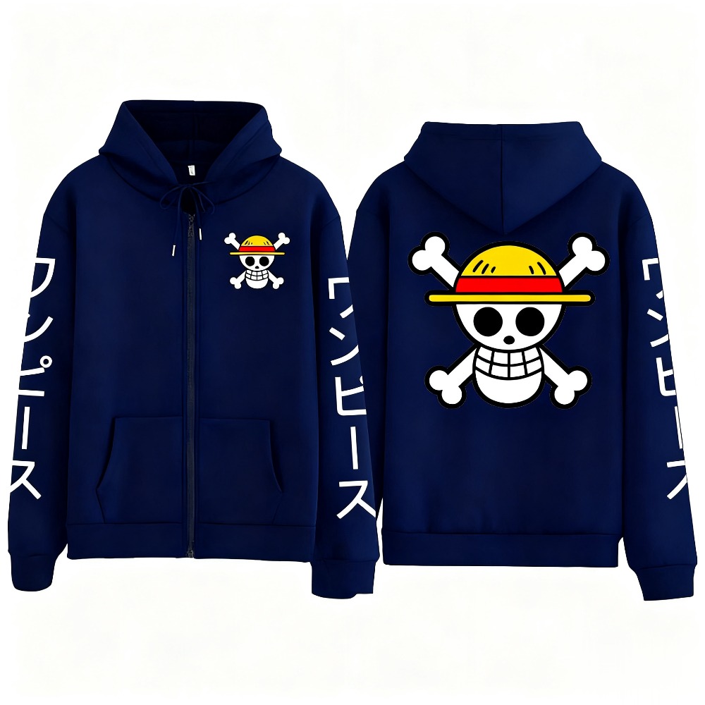 새로운 오버사이즈 원피스 루피 애니메이션 지퍼 후드 스 - Street Fashion Jacket Men 리뷰 및 가격