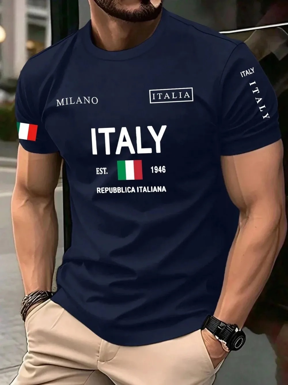 유럽 ​​미국 패션 트렌드 밀라노 레터 3D 프린트 브 - Street Fashion Of Milan 리뷰 및 가격
