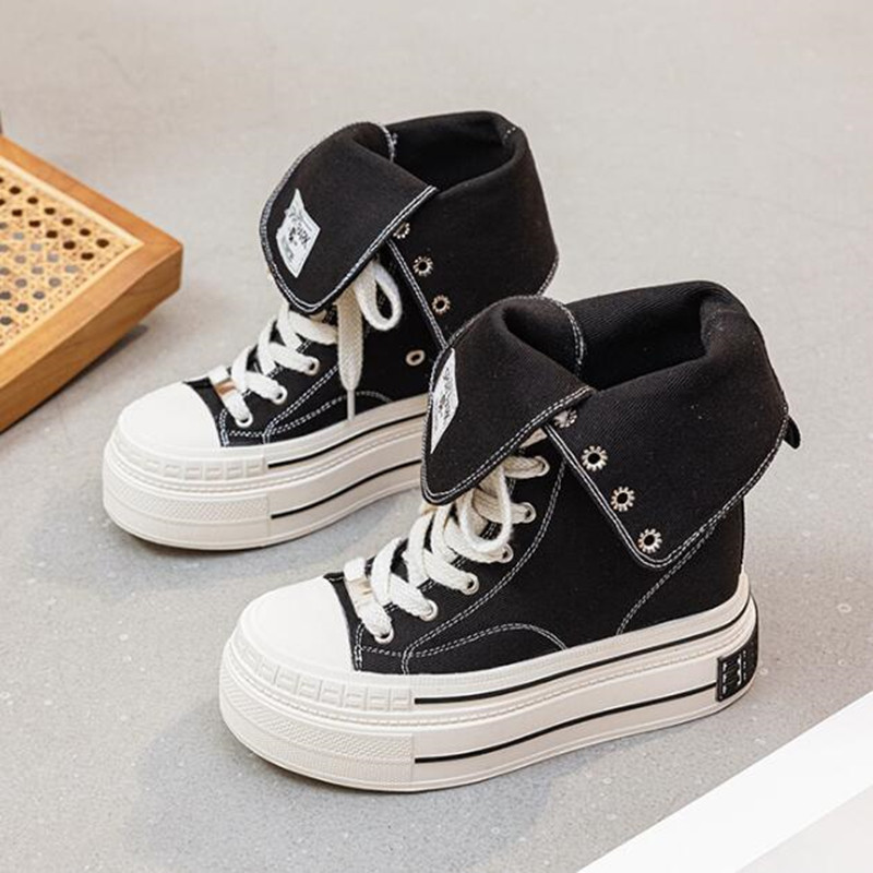 12CM 통기성 키높이 스케이트보드화 데님 여성 패션  - Street Fashion Denim 리뷰 및 가격
