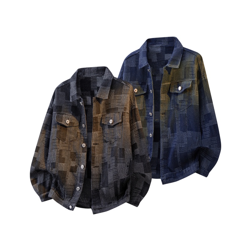 2026 봄 남성 워싱 데님 재킷 남성 레트로 그리드  - Street Fashion Jacket Men 리뷰 및 가격