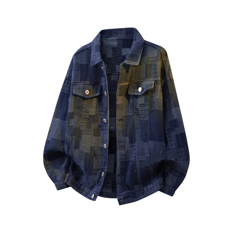 2026 봄 남성 워싱 데님 재킷 남성 레트로 그리드  - Street Fashion Jacket Men 리뷰 및 가격