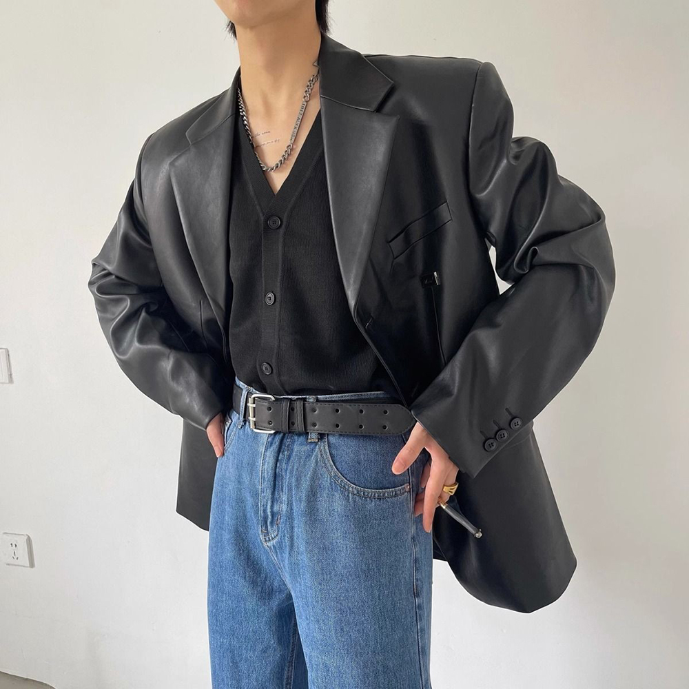 2025 겨울 신상 남성용 긴팔 PU 가죽 재킷 유니섹 - Street Fashion Trend 2025 리뷰 및 가격