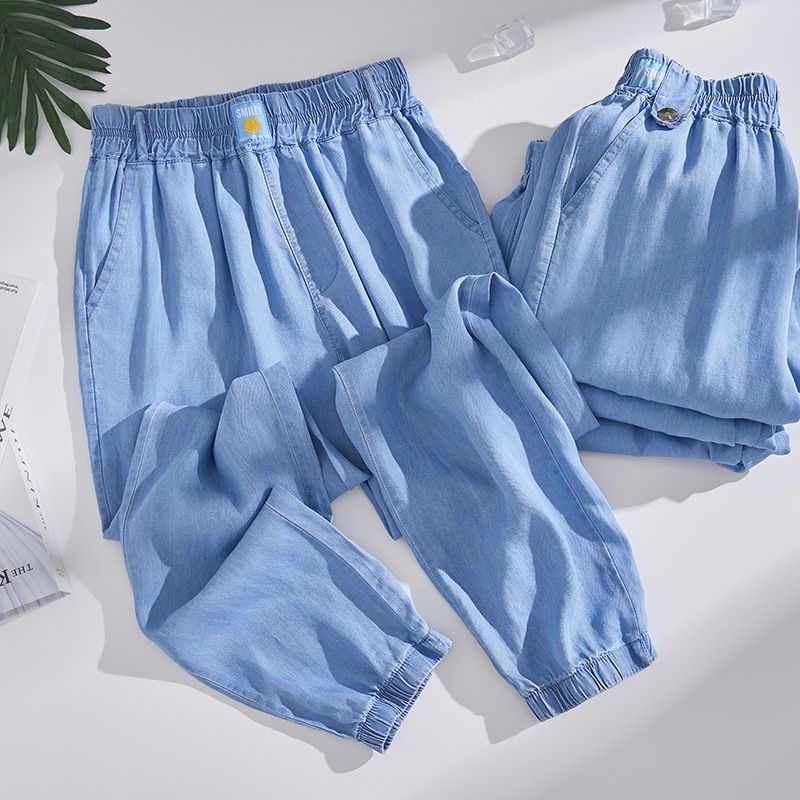 플러스 사이즈 아이스 실크 데님 팬츠 요가 스포츠 얇은 - Cargo Pant Wide 리뷰 및 가격
