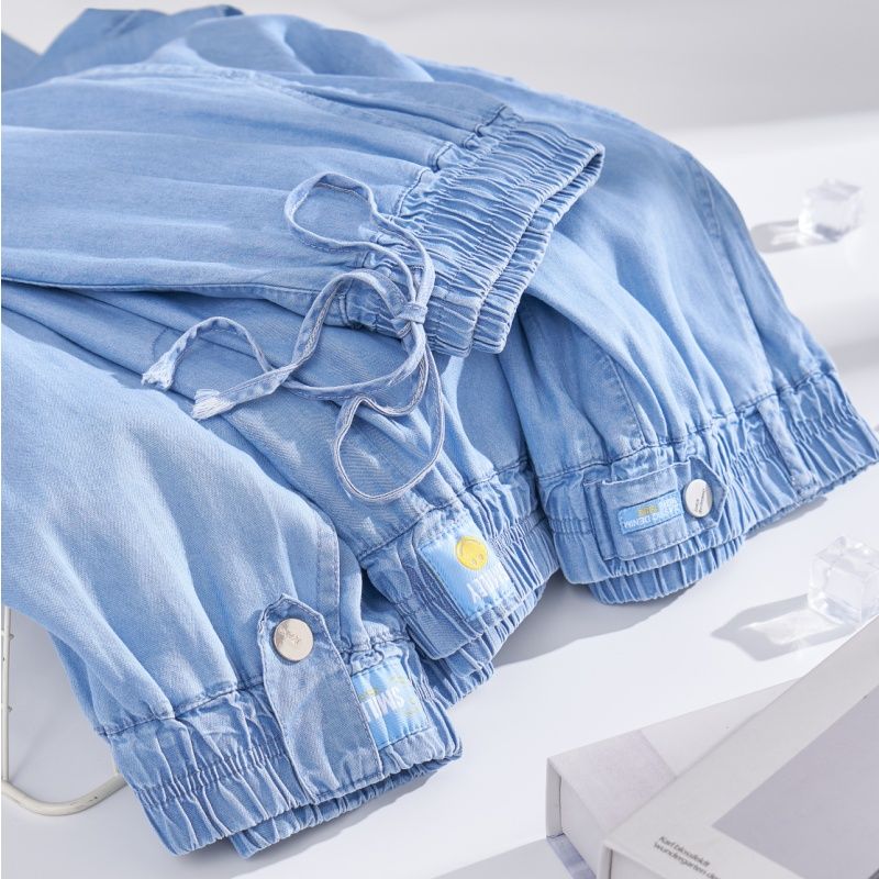 플러스 사이즈 아이스 실크 데님 팬츠 요가 스포츠 얇은 - Cargo Pant Wide 리뷰 및 가격