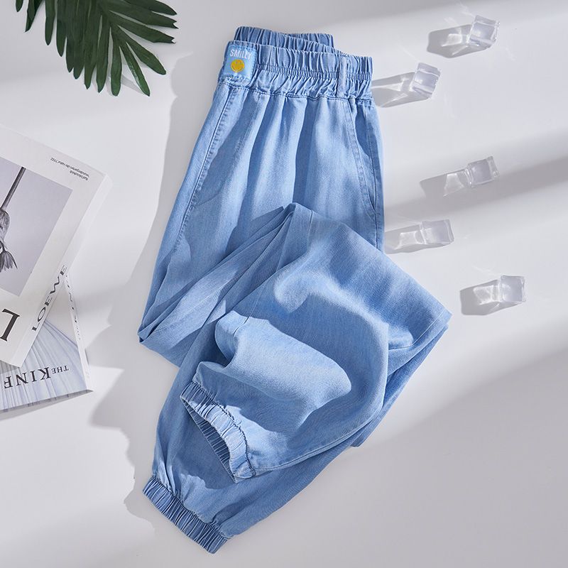 플러스 사이즈 아이스 실크 데님 팬츠 요가 스포츠 얇은 - Cargo Pant Wide 리뷰 및 가격