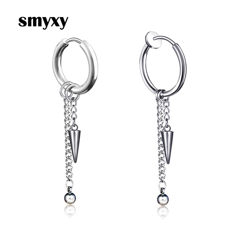 남녀공용 스테인리스 롱 체인 태슬 귀걸이 펑크 스타일  - Street Fashion Earrings 리뷰 및 가격