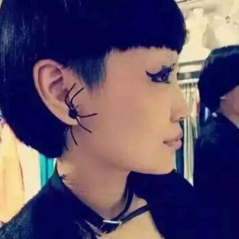 1 쌍 펑크 스트리트 멋진 성격 대체 검은 거미 귀걸이 - Street Fashion Earrings 리뷰 및 가격