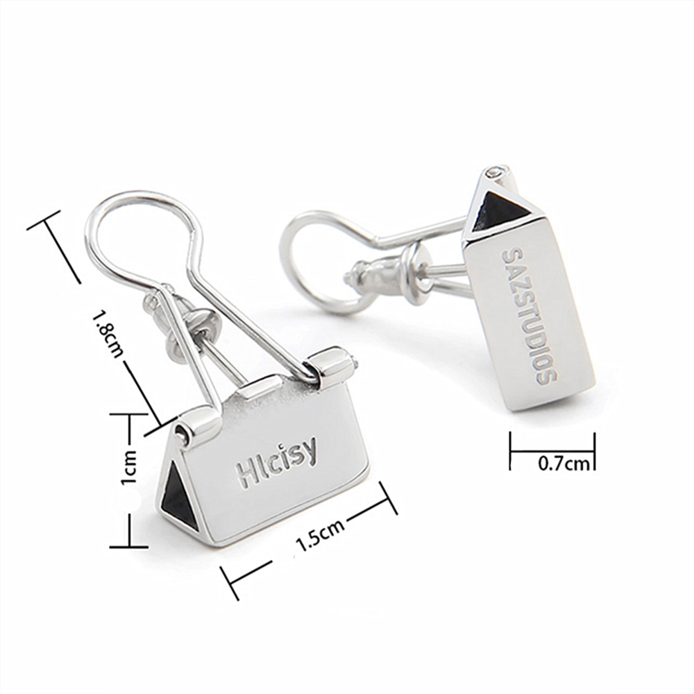 HUANZHI 2022 펑크 크리에이티브 더브테일 클립 - Street Fashion Earrings 리뷰 및 가격