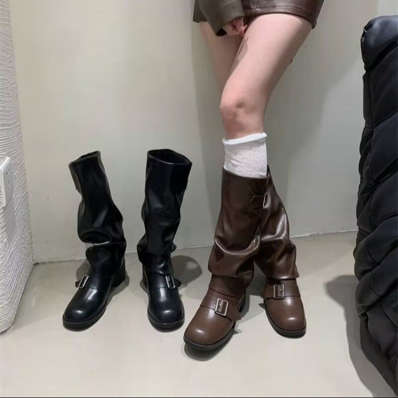 2025 여성 부츠 니하이 플랫폼 청키 힐 트렌드 펑크 - Street Fashion Trend 2025 리뷰 및 가격
