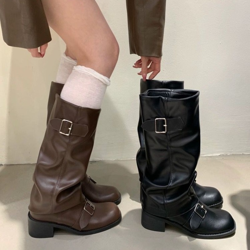 2025 여성 부츠 니하이 플랫폼 청키 힐 트렌드 펑크 - Street Fashion Trend 2025 리뷰 및 가격